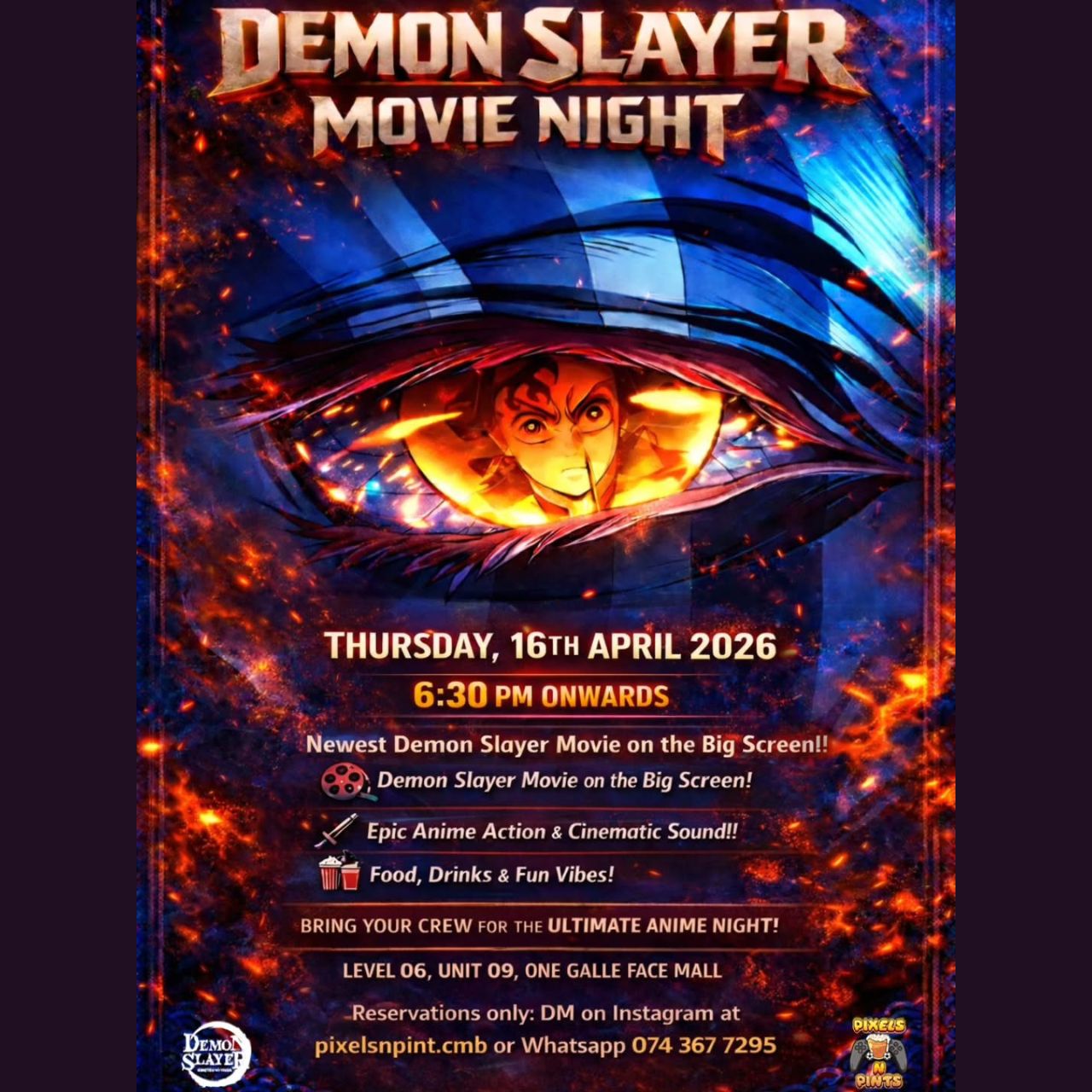 Demon Slayer Movie Night at One Galle Face Mall