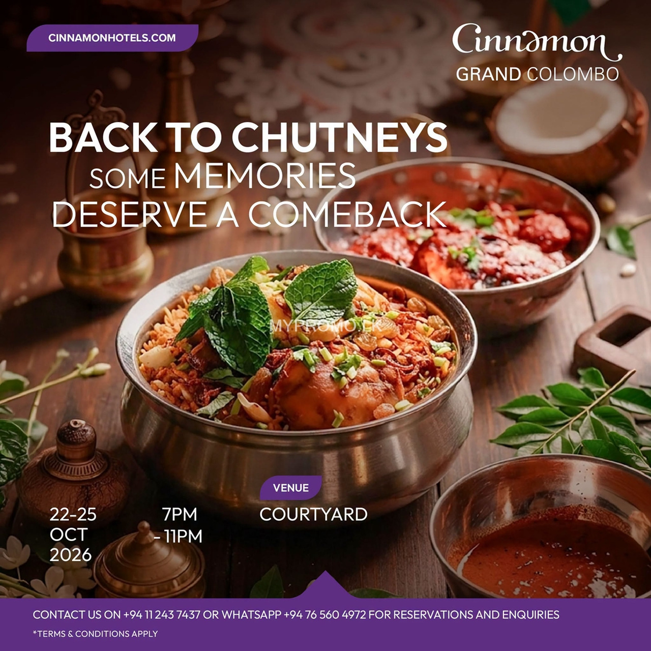 Back to Chutneys — Cinnamon Grand