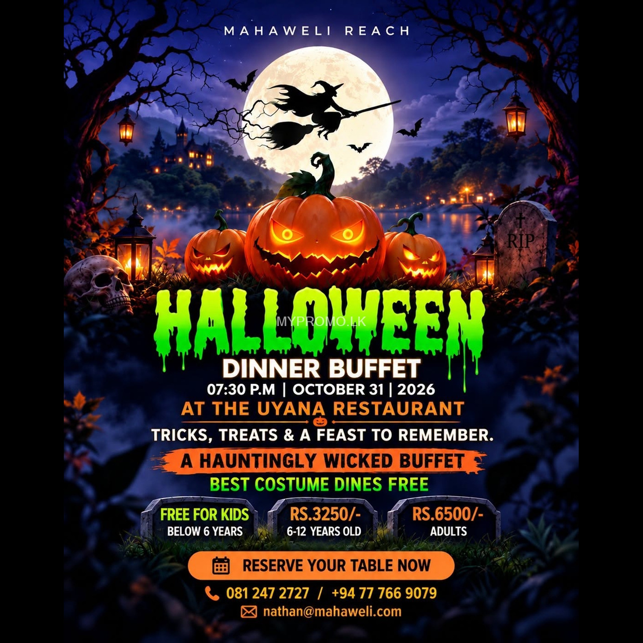Halloween Dinner Buffet — Mahaweli Reach