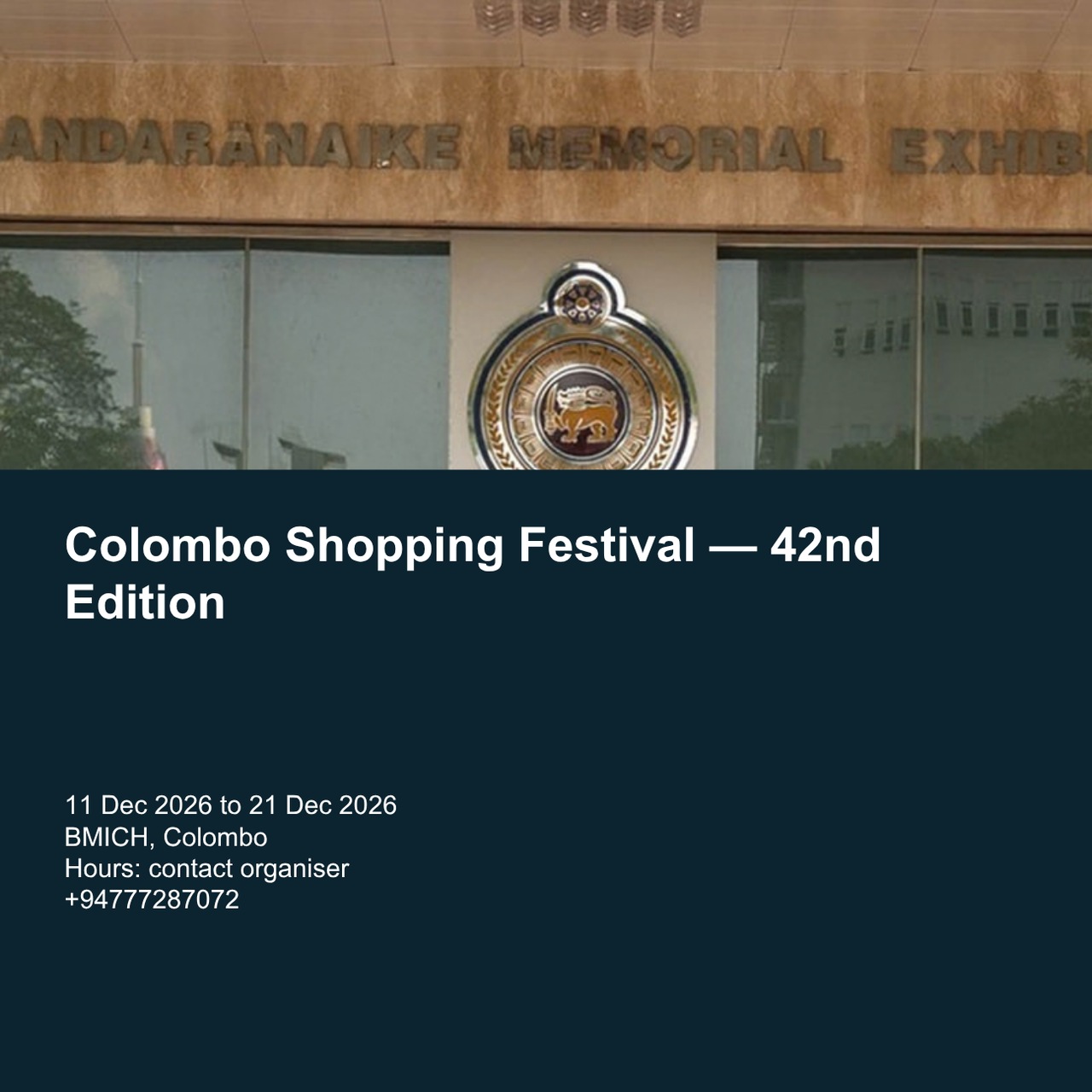 Colombo Shopping Festival — 42nd Edition