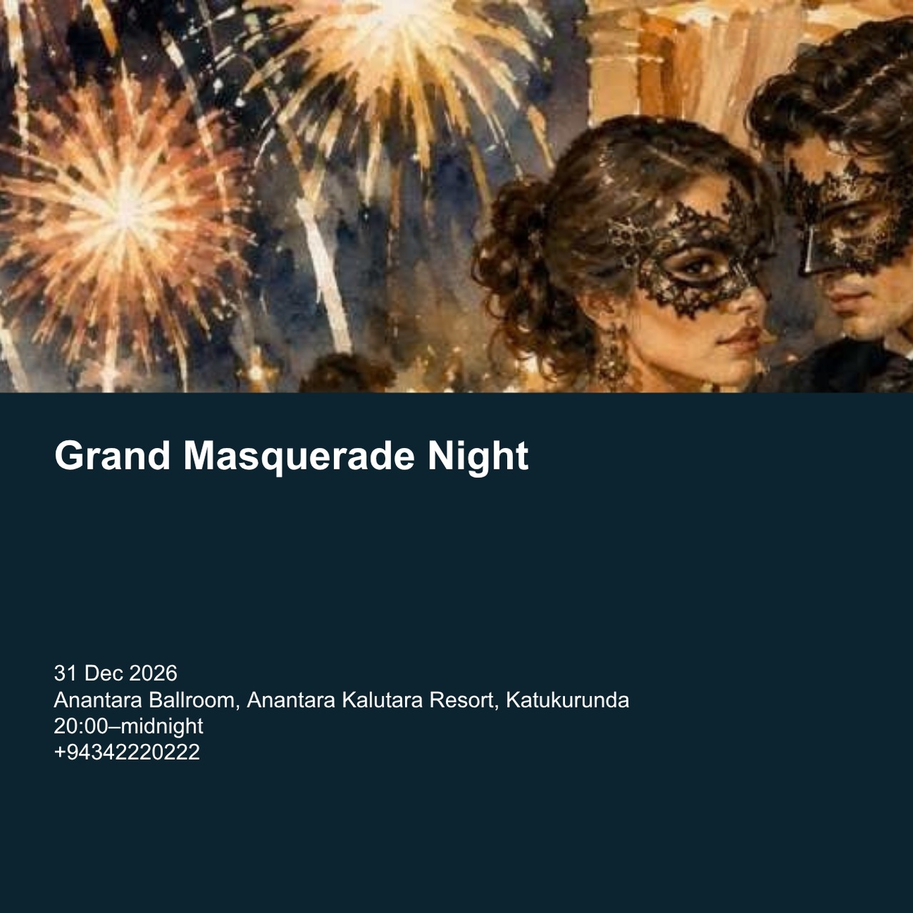 Grand Masquerade Night — Anantara Kalutara