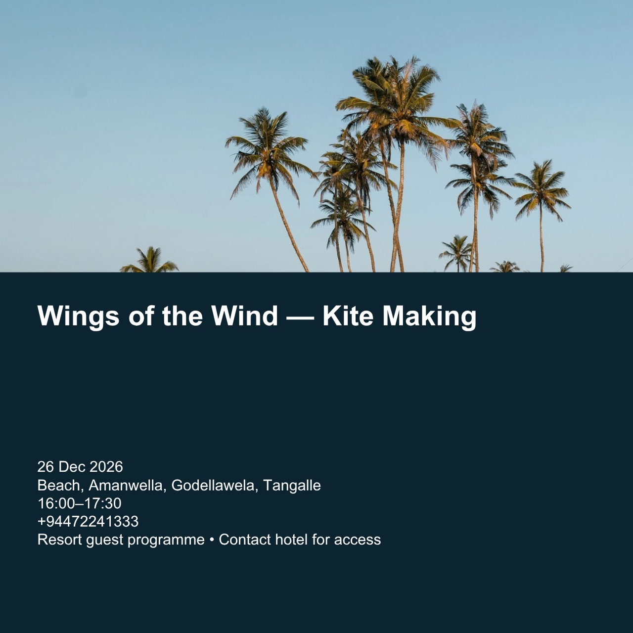 Wings of the Wind — Kite Making — Amanwella