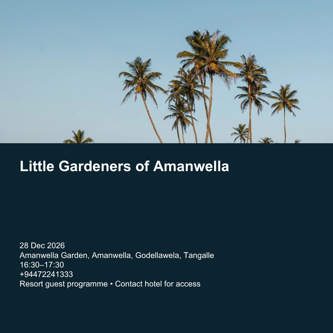 Little Gardeners of Amanwella — Amanwella