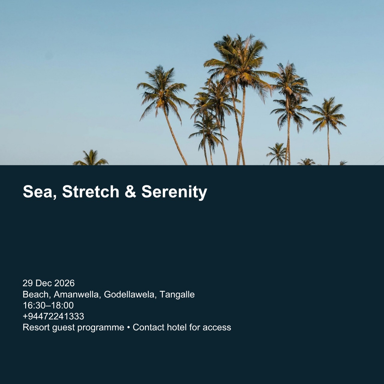 Sea, Stretch & Serenity — Amanwella